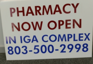 pharmacy temp sign